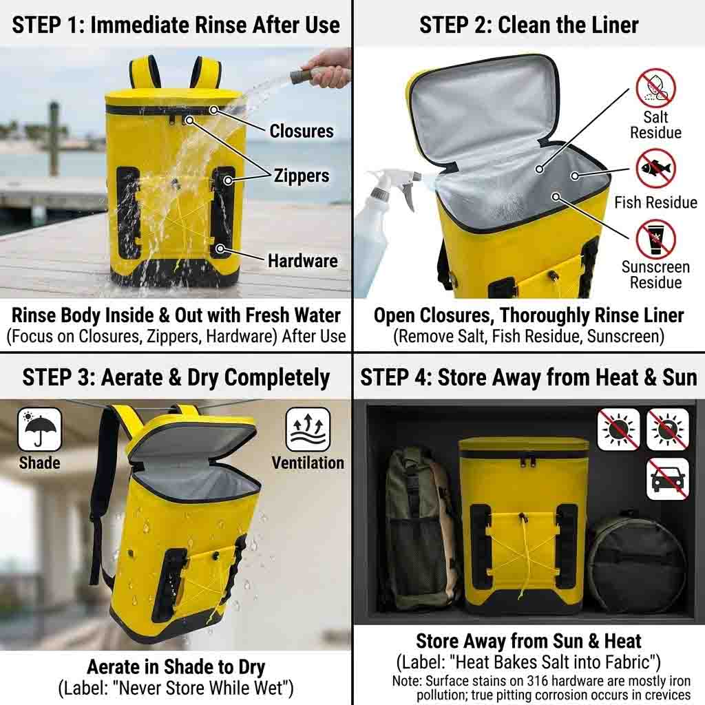 Marine Cooler Backpacks: Materias Saltwater-Grade & Hardware Marine Cooler Backpacks: Materias Saltwater-Grade & Hardware