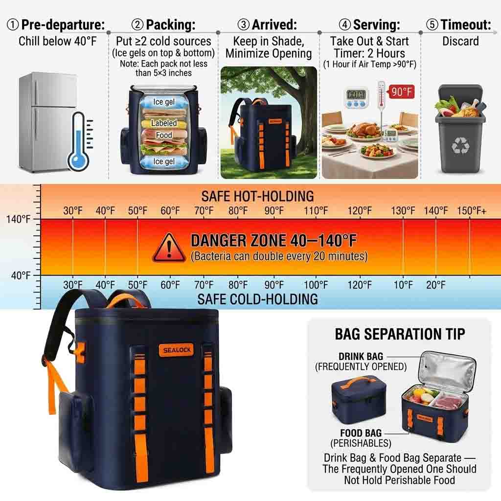 Picnic Cooler Backpacks: Quotidie Insulation Familiae