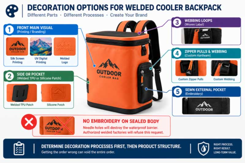 Promotional Cooler Sacculi: Logo notans in Volume