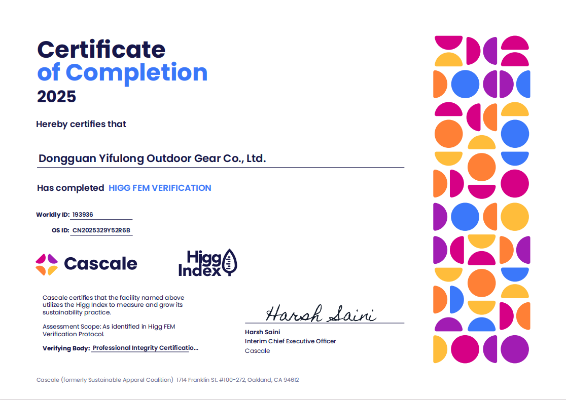 Yi FU Long HIGG Certificate